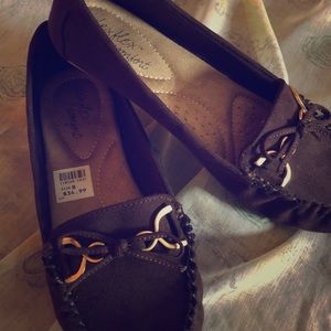 Soft cloth suede loafers